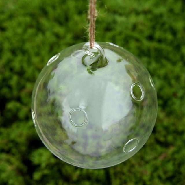 Flower Plant Clear Glass Vase Hanging Planter Terrarium Container Party Wedding Decor Bottle Pot Home Garden Ball Round Vase New