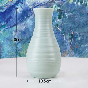 Origami Plastic Vase Milky White Imitation Ceramic Flower Pot Flower Basket Flower Vase Decoration Home Nordic Decoration