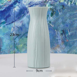 Origami Plastic Vase Milky White Imitation Ceramic Flower Pot Flower Basket Flower Vase Decoration Home Nordic Decoration