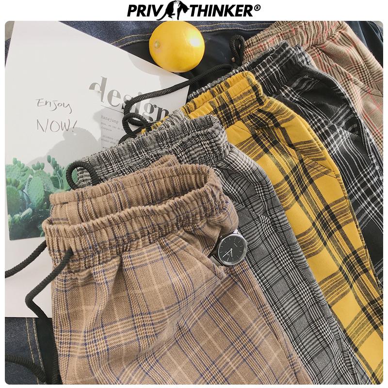 Privathinker Harajuku Plaid Pants For Women Trousers 2019 Streetwear Woman Harem Pants Autumn Ladies Causal Pants Plus Size