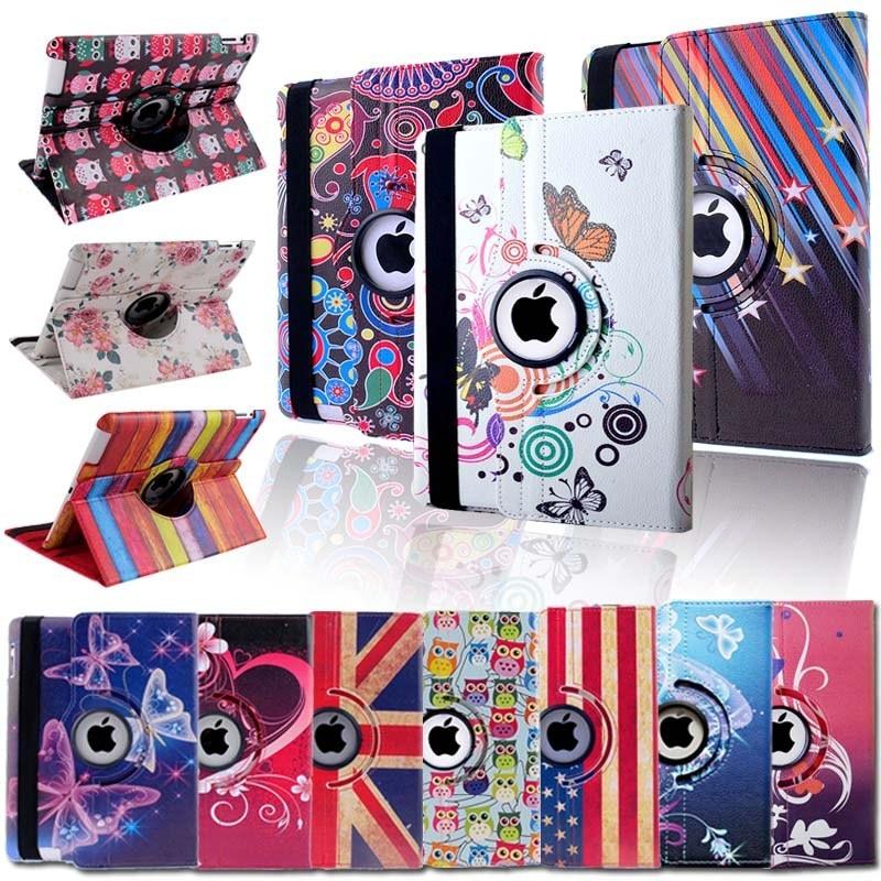 For for iPad 2 3 4 - Multicolor Smart Tablet cover Rotating 360° with Auto Wake Up Sleep Flip Leather Stand Case