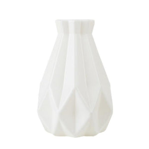 Plastic Vase White Imitation Ceramic Flower Pot Flower Basket Flower Vase ваза Decoration Home Nordic Decoration