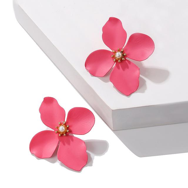 Korean Style Cute Flower Stud Earrings For Women