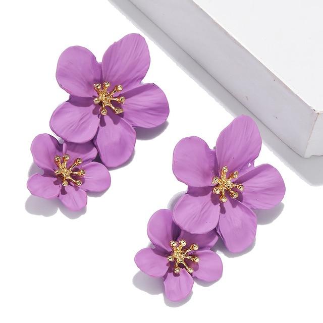 Korean Style Cute Flower Stud Earrings For Women