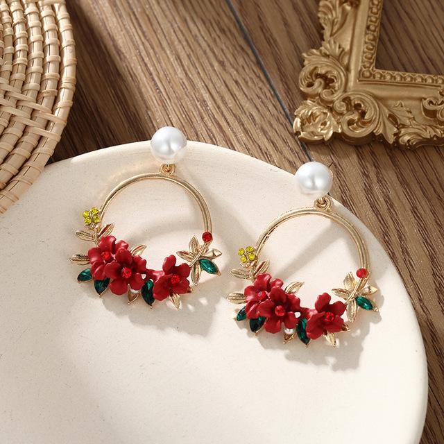 Korean Style Cute Flower Stud Earrings For Women