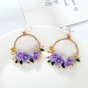 Korean Style Cute Flower Stud Earrings For Women