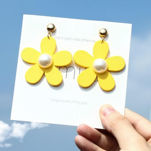 Korean Style Cute Flower Stud Earrings For Women