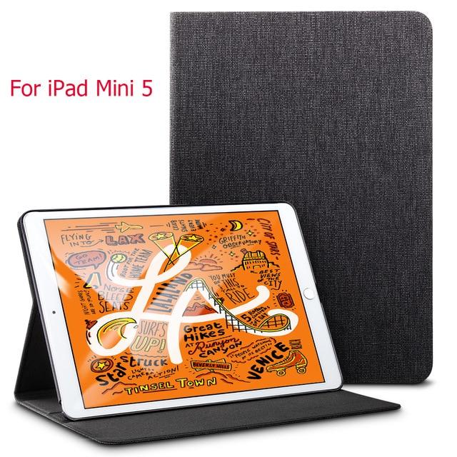 ESR Case for iPad Mini 5 2019 mini 4 3 2 1 Case Oxford Cloth Back Trifold Stand Auto Sleep/Wake up Smart Cover for iPad Mini 5