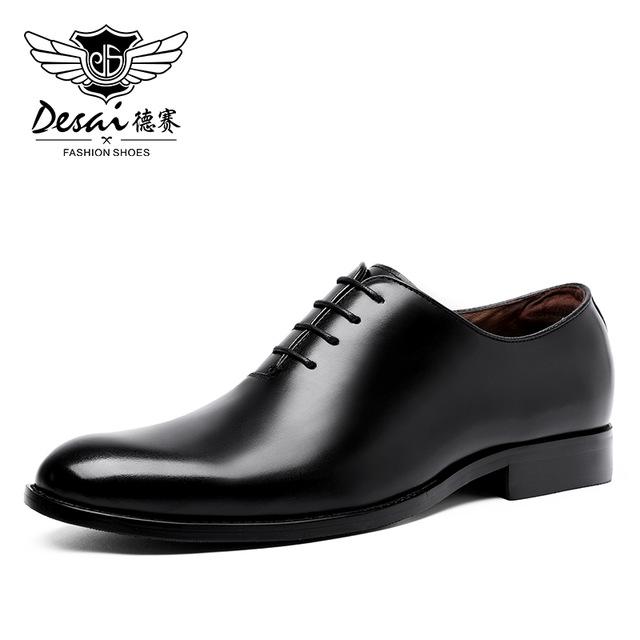 Oxford Formal Business Lace-up Full Grain Leather Minimalist Shoes for Men