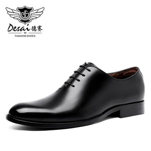 Oxford Formal Business Lace-up Full Grain Leather Minimalist Shoes for Men