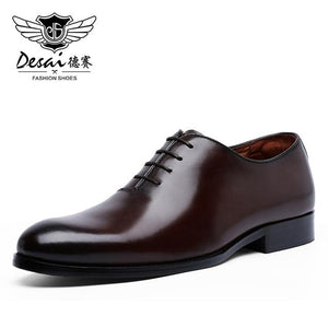 Oxford Formal Business Lace-up Full Grain Leather Minimalist Shoes for Men