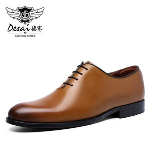 Oxford Formal Business Lace-up Full Grain Leather Minimalist Shoes for Men