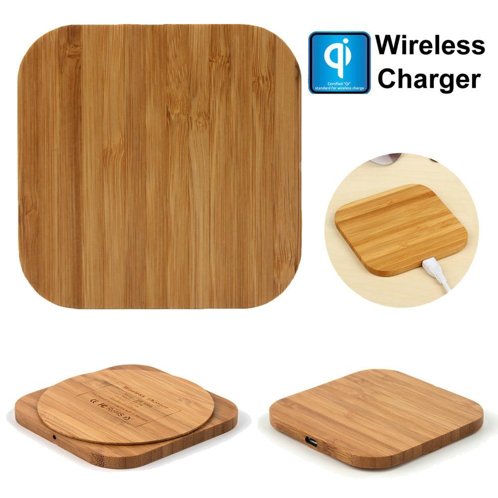 Qi Wireless Charger Slim Wood Pad Charging Mat For Samsung Galaxy Note 9 iphone wireless charger  mobile phone charger charging