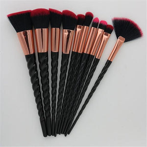 10pcs Unicorn Makeup Brushes Sets Maquiagem Powder Brush Tools