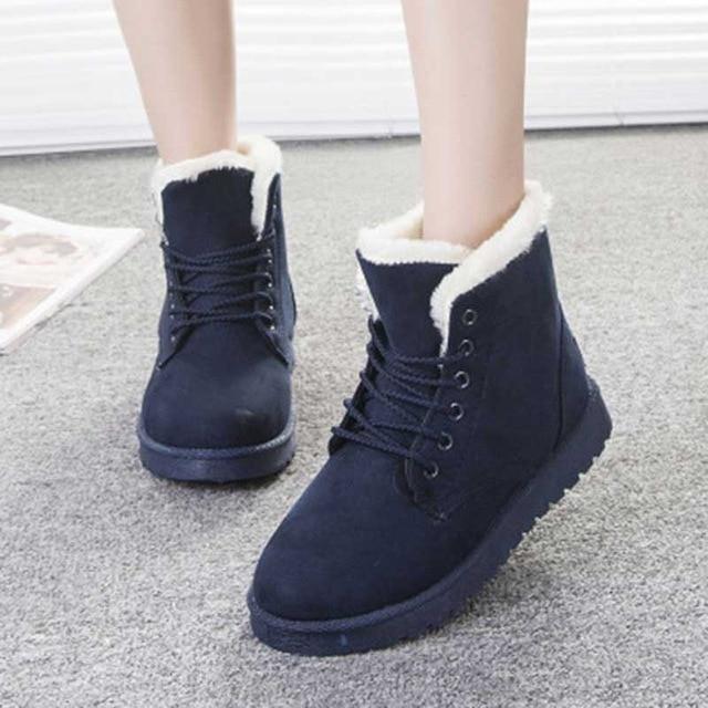 Women Boots Winter Warm Snow Boots Women Faux Suede Ankle Boots For Female