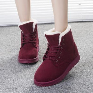 Women Boots Winter Warm Snow Boots Women Faux Suede Ankle Boots For Female