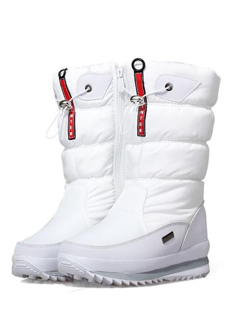 Classic Women Winter Boots Mid-Calf Snow Boots Female