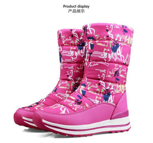 Classic Women Winter Boots Mid-Calf Snow Boots Female