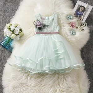 Princess Kids Baby Fancy Wedding Dress Sequins Formal Party Dress