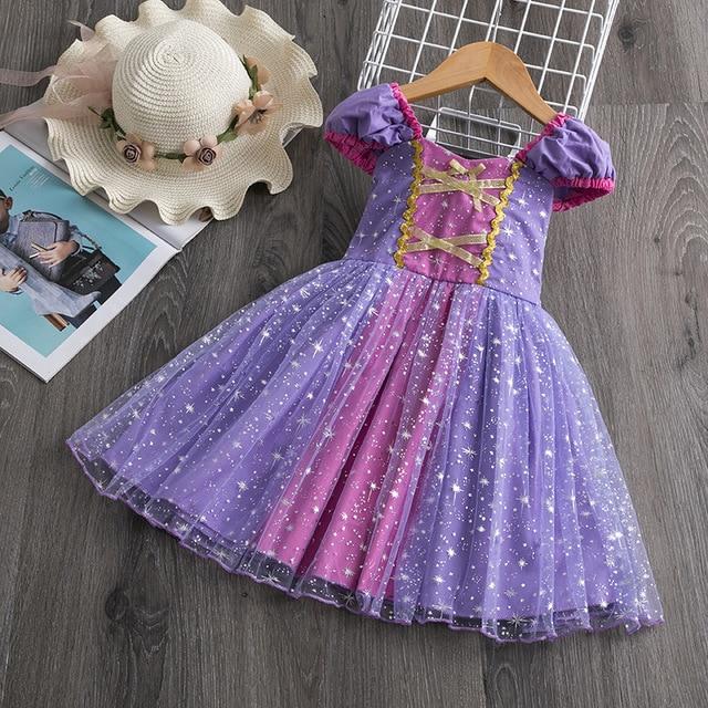 Princess Kids Baby Fancy Wedding Dress Sequins Formal Party Dress