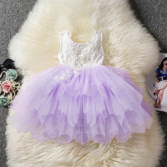 Princess Kids Baby Fancy Wedding Dress Sequins Formal Party Dress