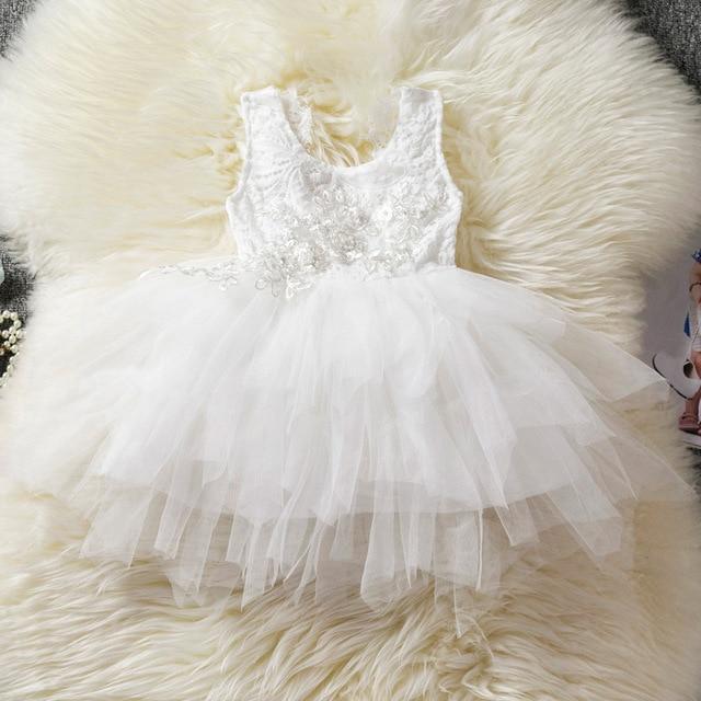 Princess Kids Baby Fancy Wedding Dress Sequins Formal Party Dress