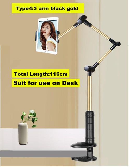 Arvin Folding Long Arm Tablet Holder Stand For IPad 4-14 Inch 360 Rotation Strong Lazy Bed Tablet Mount Bracket For IPhone X XS