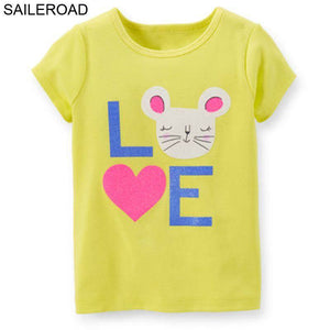 SAILEROAD 1-6Years Cartoon Animal Rabbit Baby Newborn Girls Tops