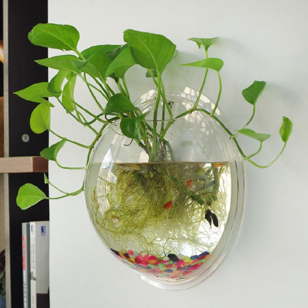 Terrarium Ball Globe Shape Clear Hanging Glass Vase  Flower Planter Pots Wall Fish Tank Aquarium Container Homw Decor