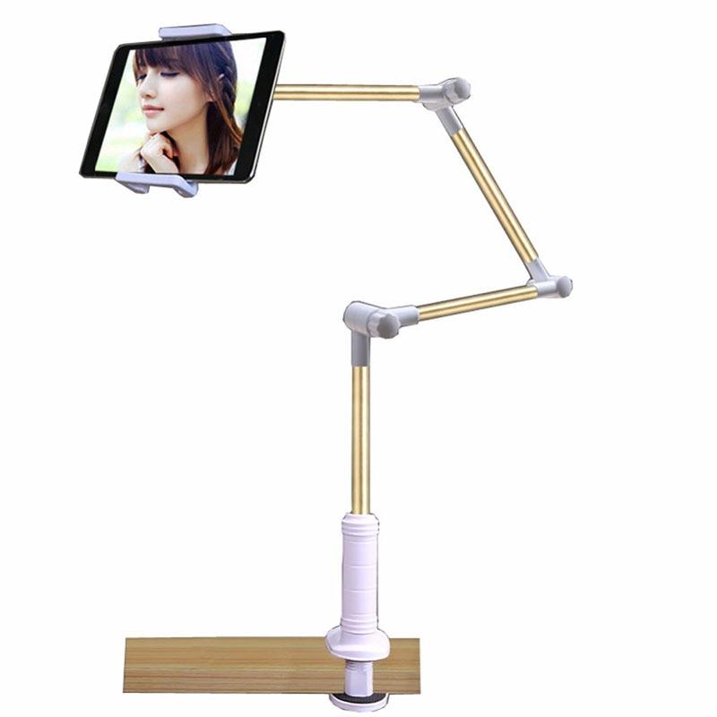 Folding Long Arm Tablet Phone Stand Holder For Ipad Pro 12.9 11 10.5 Samsung Kindle 4-14 Inch Lazy Bed Tablet Mount Bracket