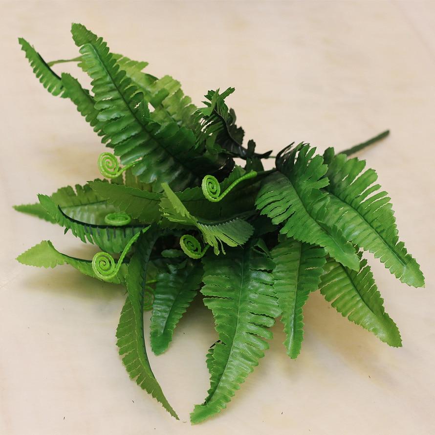 artificial  fern leaf Persian leaf Fern cane grass for Plant wall false blossom plastic grass parterre