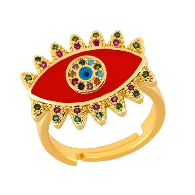 Women's Ring Crown Rainbow Ring Inlay Colored Rhinestone