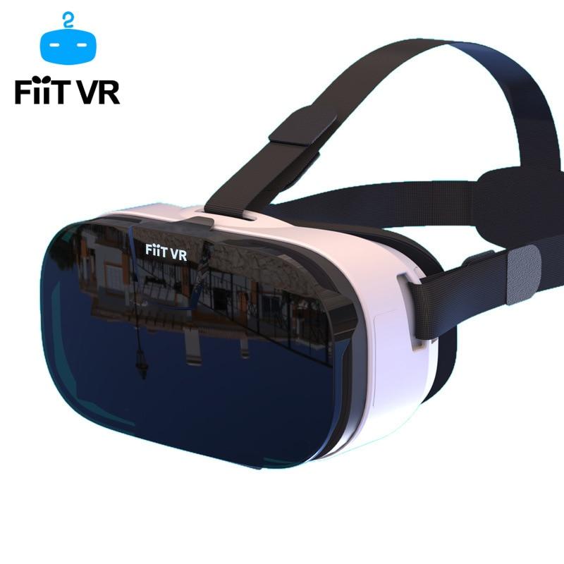 FIIT 2N VR Glasses Headset 3D Box Virtual Reality Goggles Mobile 3D Video Helmet for 4.0-6.5 inch Phone Smart Bluetooth Controll