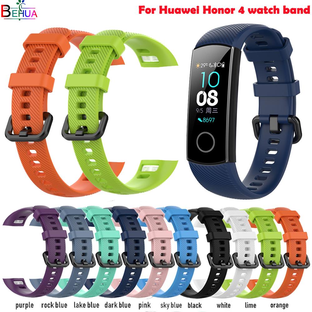 silicone sport strap watch band For Huawei Honor 4/5 smart watch Pedometer Replacement sports Fitness Bracelet strap Accessories