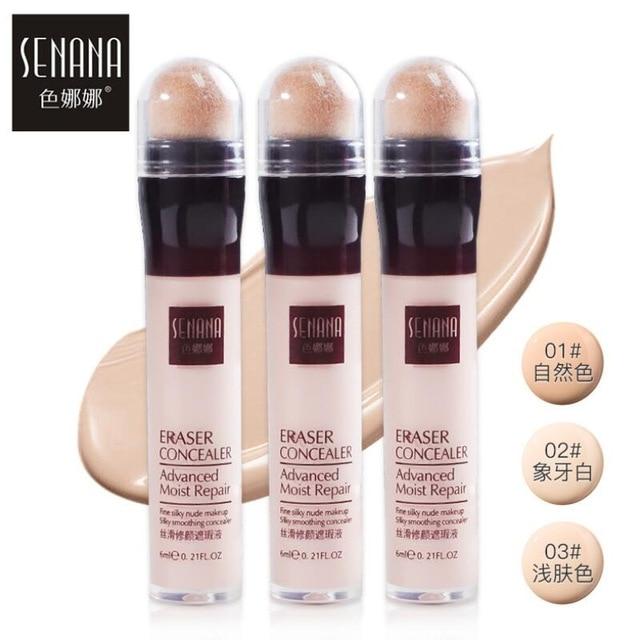 Face Makeup Concealer Cream Facial Corrector Foundation Cover Cream Sponge Head Concealer Stick Moisturizing