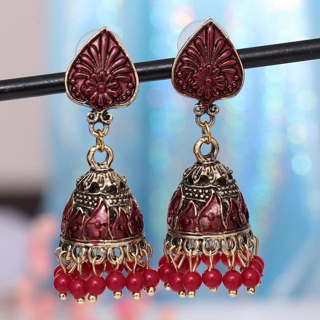 Gypsy Jewelry Retro Ethnic Silver Indian Jhumka