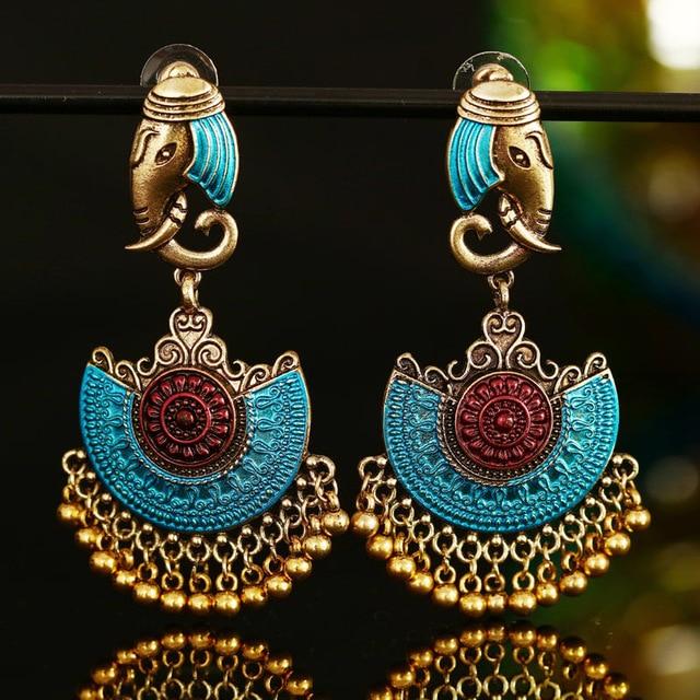 Gypsy Jewelry Retro Ethnic Silver Indian Jhumka