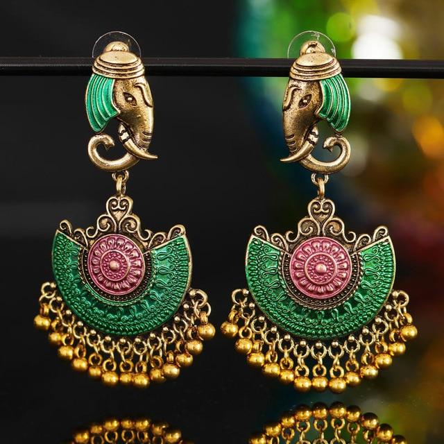 Gypsy Jewelry Retro Ethnic Silver Indian Jhumka