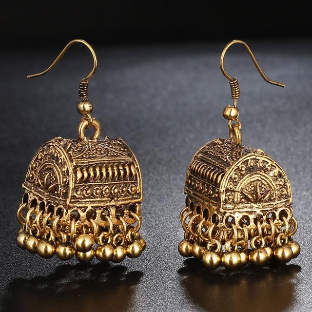 Gypsy Jewelry Retro Ethnic Silver Indian Jhumka