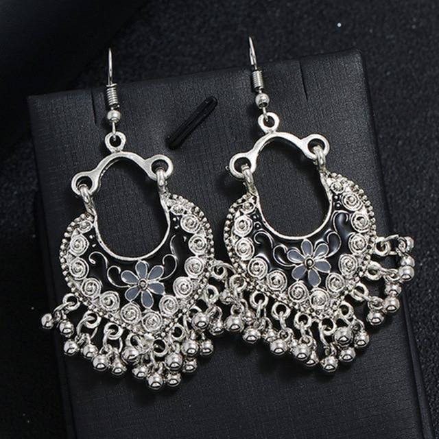 Gypsy Jewelry Retro Ethnic Silver Indian Jhumka