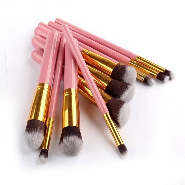 10pcs Makeup set Professional Powder Foundation Eyeshadow Make Up Brushes