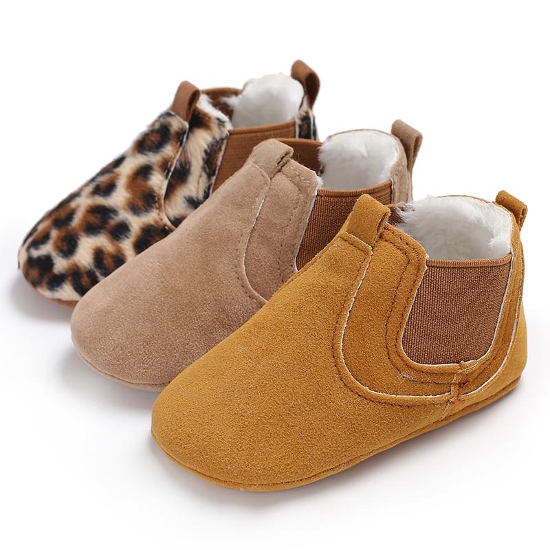 Autumn Baby Toddler Leopard PU Leather Shoes Newborn baby girl first walker sneakers