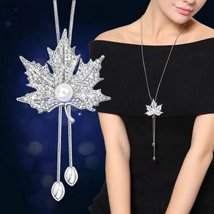 Collier Femme Long Gray Crystal Necklaces & Pendants for Women