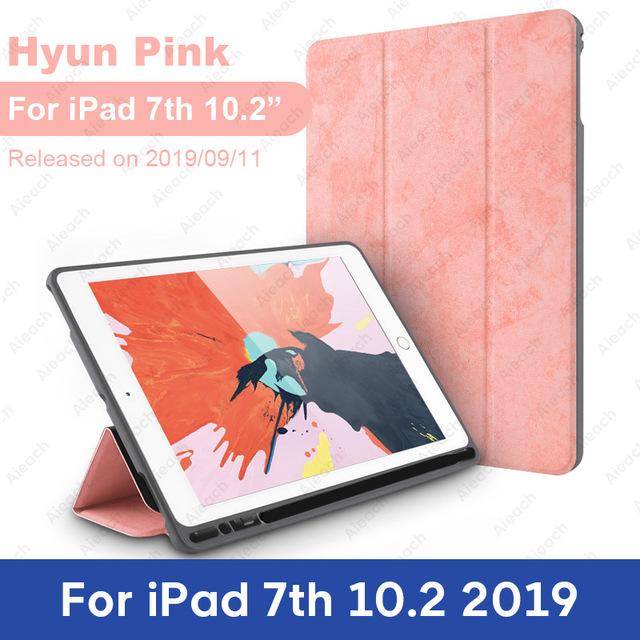 Cover For iPad 9.7 10.2 Case 2018 2017 With Pencil Holder Smart Leather Cloth Texture Silicone Case For iPad Pro 9.7 Air 1 2