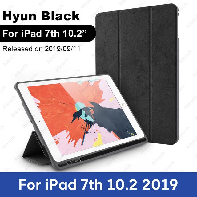 Cover For iPad 9.7 10.2 Case 2018 2017 With Pencil Holder Smart Leather Cloth Texture Silicone Case For iPad Pro 9.7 Air 1 2