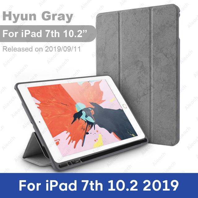 Cover For iPad 9.7 10.2 Case 2018 2017 With Pencil Holder Smart Leather Cloth Texture Silicone Case For iPad Pro 9.7 Air 1 2