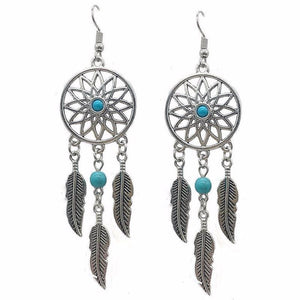 Women's romantic fashion handmade Dreamcatcher feather shape Dangler