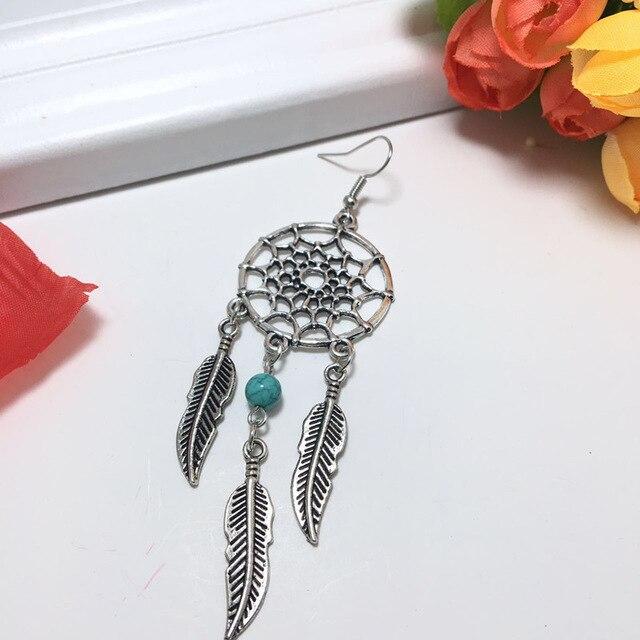 Women's romantic fashion handmade Dreamcatcher feather shape Dangler