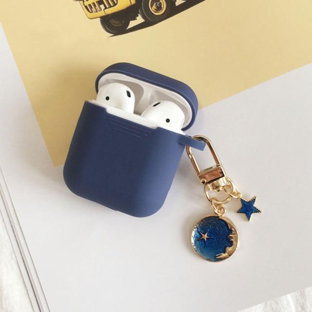 Cosmic Astronaut Spaceman Silicone Case for Apple Airpods 1 2  Accessories Case Protective Cover Bag Box Earphone Case Key ring