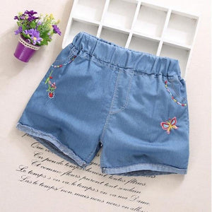 Fashion Girls Denim Pants Shorts Girl Thin Soft Trousers